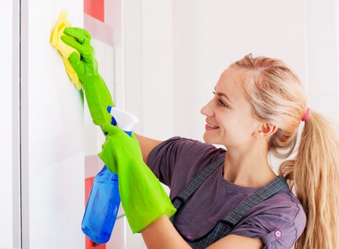 Professional office cleaning in Docklands reception area