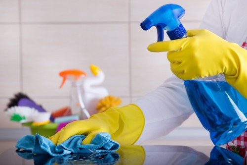 Cleaning team preparing a property for service booking terms