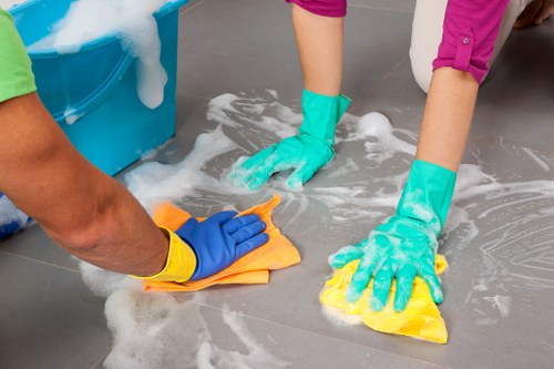 Professional cleaner reviewing service scope before work begins