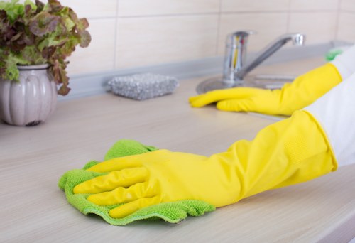 Move-in cleaning for a Docklands home with high-rise access