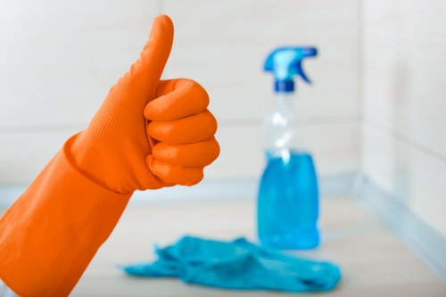 Docklands home cleaning specialist refreshing a stylish kitchen