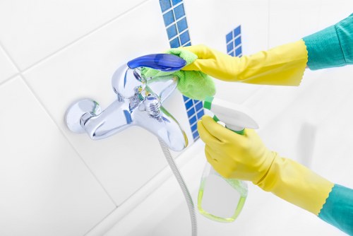 Staff training and safe cleaning procedures in action