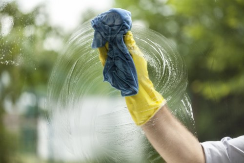 Polishing surfaces during after builders cleaning in Docklands