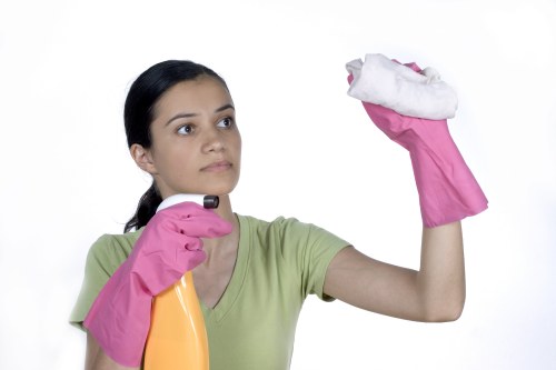 Cleaning operatives maintaining a tidy and safe workspace