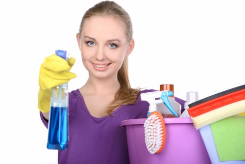 Modern Docklands office cleaning service in a meeting room