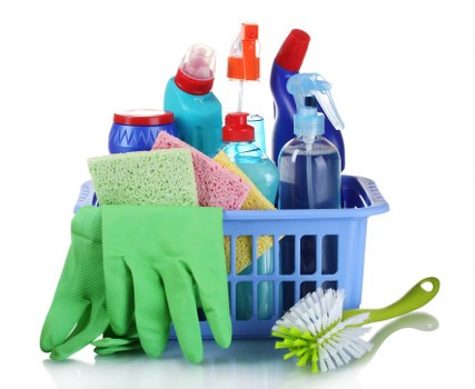 Cleaning staff working carefully in a property interior
