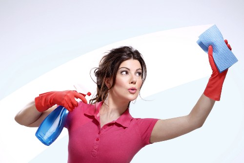 Detailed post-construction cleaning of kitchen surfaces in Docklands